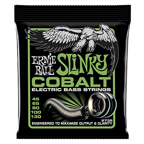 Ernie Ball Cobalt 5-String Regular Slinky Bass Strings, 45-130 Hot on Sale