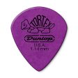 Dunlop 498P1.14 Tortex Jazz III XL, Purple, 1.4mm, 12 Player s Pack Supply