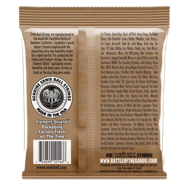 Ernie Ball 2146 Earthwood Medium Light Acoustic Phosphor Bronze String Set Cheap