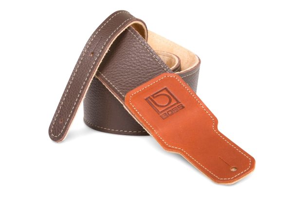 Boss BSL-25-BRN 2.5  Brown Premium Leather Guitar Strap on Sale