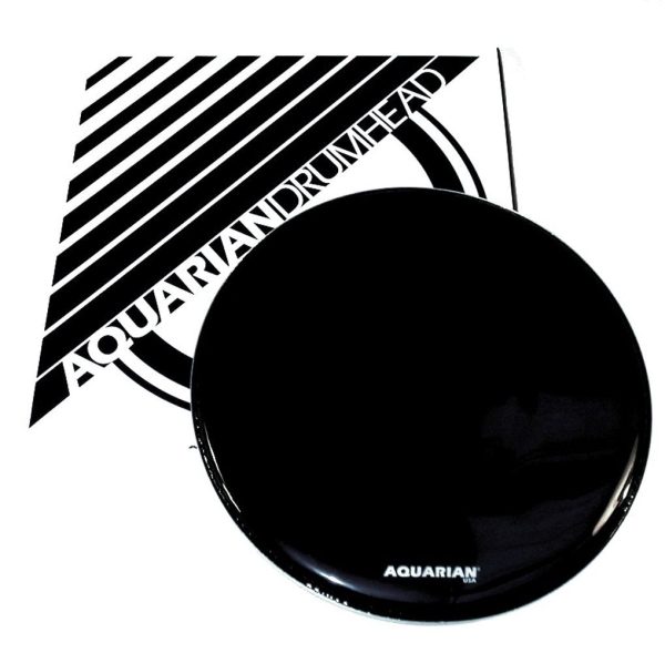 Aquarian Drumheads RF22BK Regulator Black 22  Bass Drum Head Online now