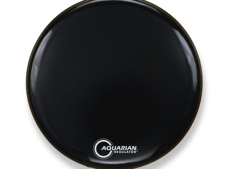 Aquarian Drumheads RF22BK Regulator Black 22  Bass Drum Head Online now