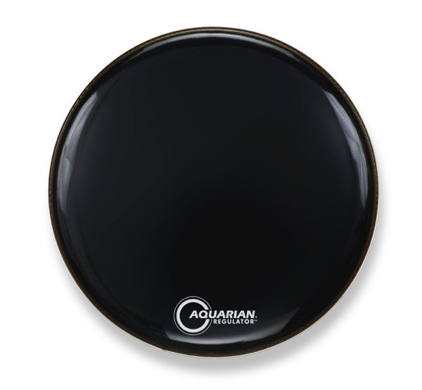 Aquarian Drumheads RF22BK Regulator Black 22  Bass Drum Head Online now