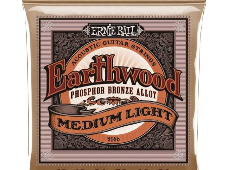 Ernie Ball 2146 Earthwood Medium Light Acoustic Phosphor Bronze String Set Cheap