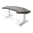 Argosy Halo G Desk w Black End Panels and Silver Legs Online