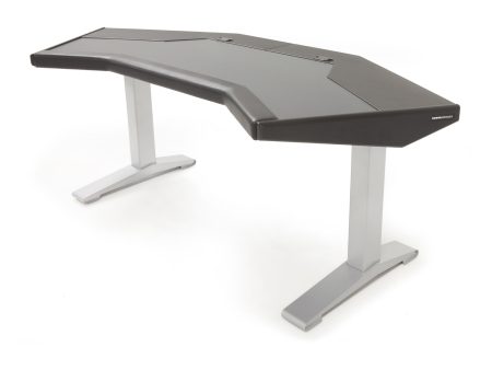 Argosy Halo G Desk w Black End Panels and Silver Legs Online