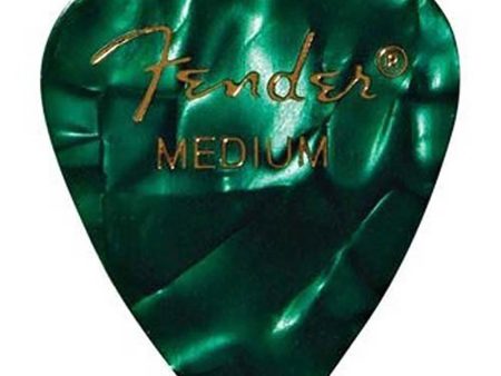 Fender 351 Premium Guitar Picks - Medium Green Moto - 12-Pack Supply