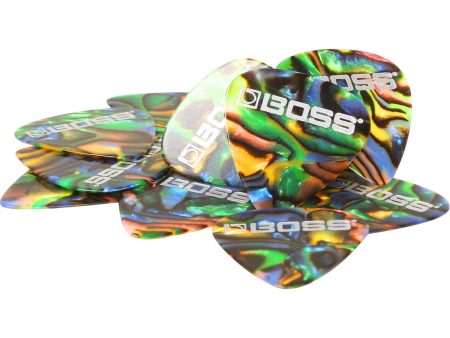 Boss BPK-12-AM Celluloid Pick Medium ABALONE 12-Pack Online Hot Sale