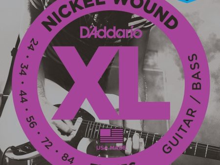 D Addario EXL156 Nickel Wound Electric Guitar Nickel Wound Bass Strings, 24-84 Fashion