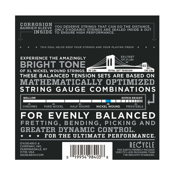 D’addario Nickel Wound, Balanced Tension Medium, 11-50 Guitar String set Cheap