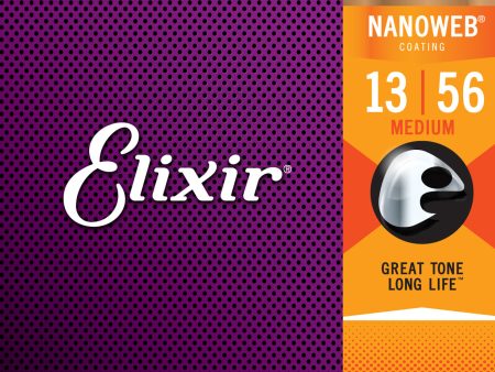 Elixir 16102 Nanoweb Phosphor Bronze Medium Gauge Acoustic Guitar Strings 13-56 Online now