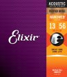 Elixir 16102 Nanoweb Phosphor Bronze Medium Gauge Acoustic Guitar Strings 13-56 Online now