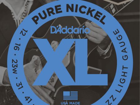 D’Addario EPN21 Pure Nickel Electric Guitar Strings Jazz Light 12-51 Online Hot Sale