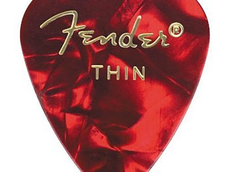 Fender 351 Premium Guitar Picks - Thin Red Moto - 12-Pack Discount