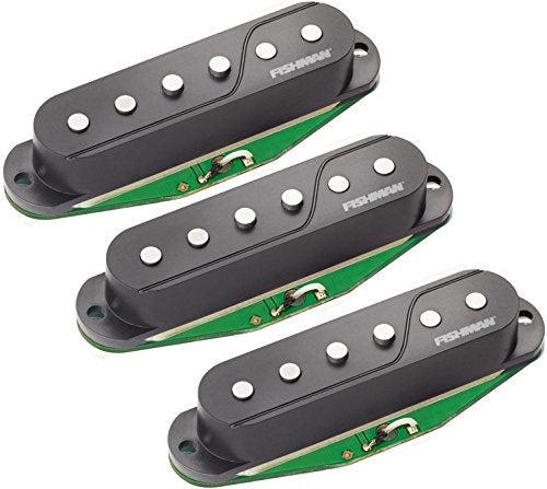 Fishman Fluence Single Width Pickups for Strat®, Set of 3, Black Fashion