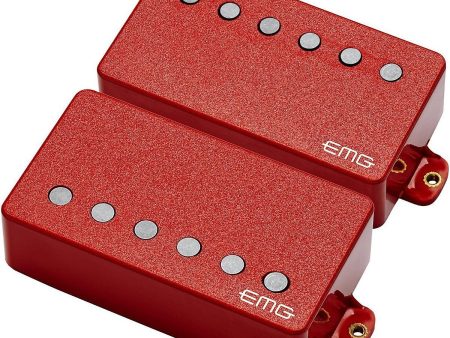 EMG 57 66 Active Electric Guitar Humbucker Pickup Set Red Discount