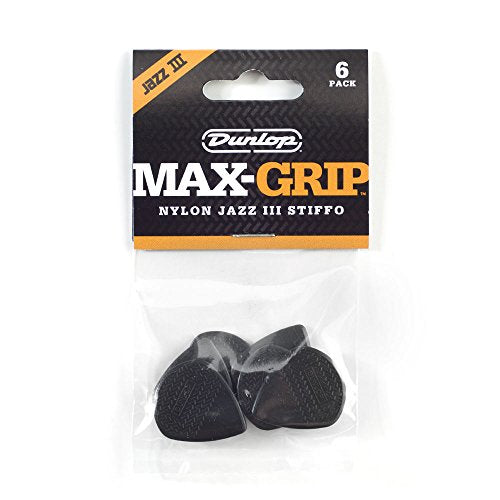 Dunlop 471P3S Max-Grip® Jazz III, Black  Stiffo , 6 Player s Pack on Sale