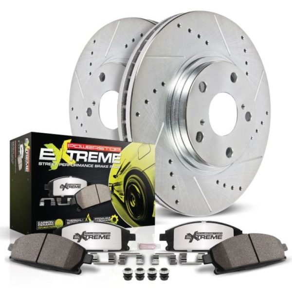 Power Stop 14-19 Nissan Rogue Front Z26 Street Warrior Brake Kit Hot on Sale