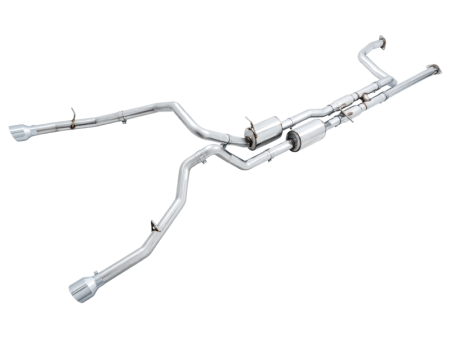 AWE Tuning 2021 RAM 1500 TRX 0FG Cat-Back Exhaust - Chrome Silver Tips Fashion