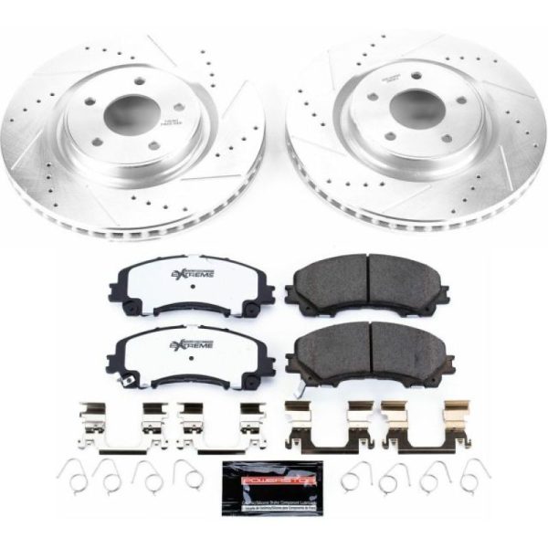 Power Stop 14-19 Nissan Rogue Front Z26 Street Warrior Brake Kit Hot on Sale