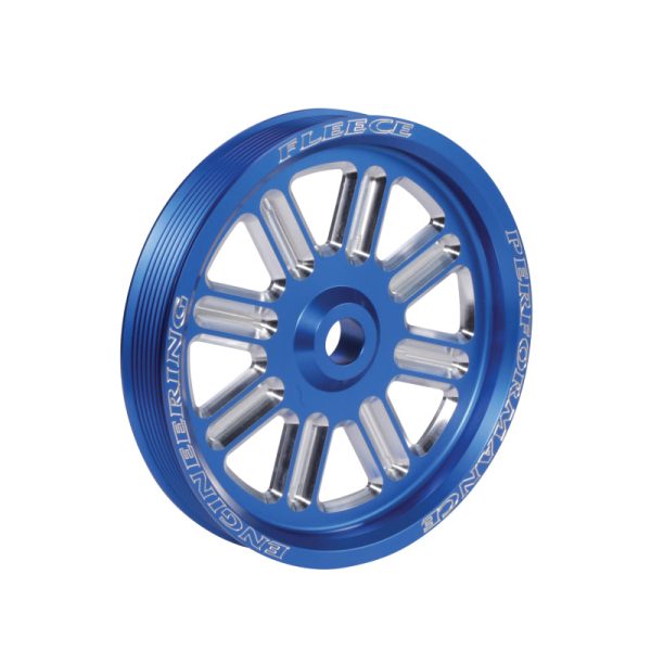 Fleece Performance Dodge Cummins Dual Pump Spoke Pulley (For Use w  FPE Dual Pump Bracket) Blue Online Hot Sale