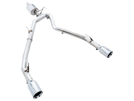 AWE Tuning 09-18 RAM 1500 5.7L (w Cutouts) 0FG Dual Rear Exit Cat-Back Exhaust - Chrome Silver Tips For Sale