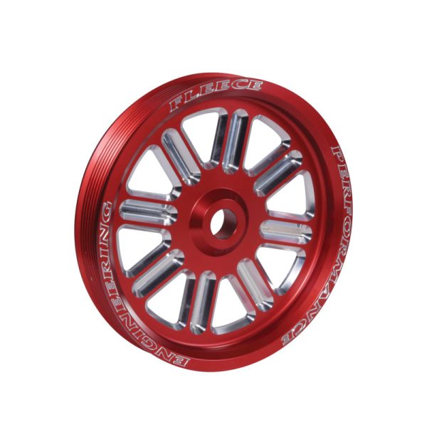 Fleece Performance Dodge Cummins Dual Pump Spoke Pulley (For Use w  FPE Dual Pump Bracket) Red Cheap